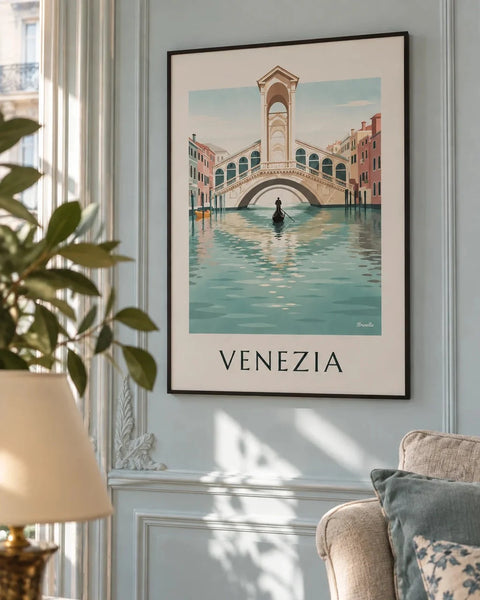 Affiches Venise : affiche de la collection encadrée dans un intérieur