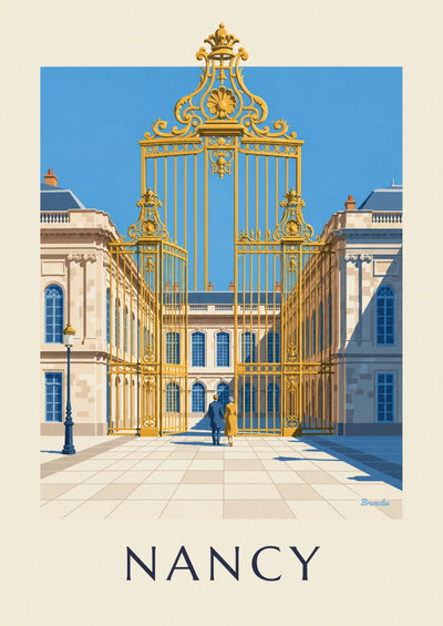 Golden gates of Place Stanislas in Nancy poster: the full poster