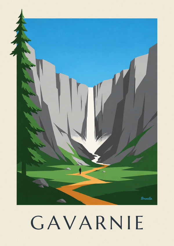Affiche cirque de Gavarnie et sa grande cascade