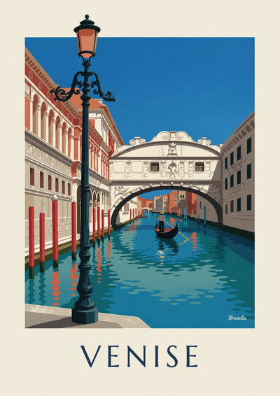 Poster Gondel unter der Seufzerbrücke in Venedig: das ganze Poster