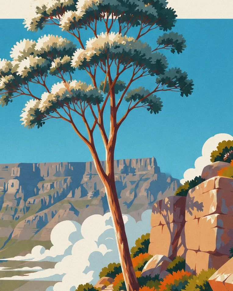 Poster Wanderung auf den Tafelberg in Kapstadt: Detail in Nahaufnahme
