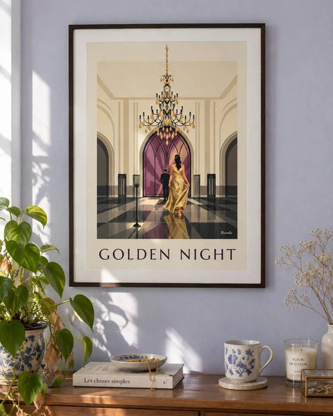 Fashion posters: collection poster framed in a home interior
