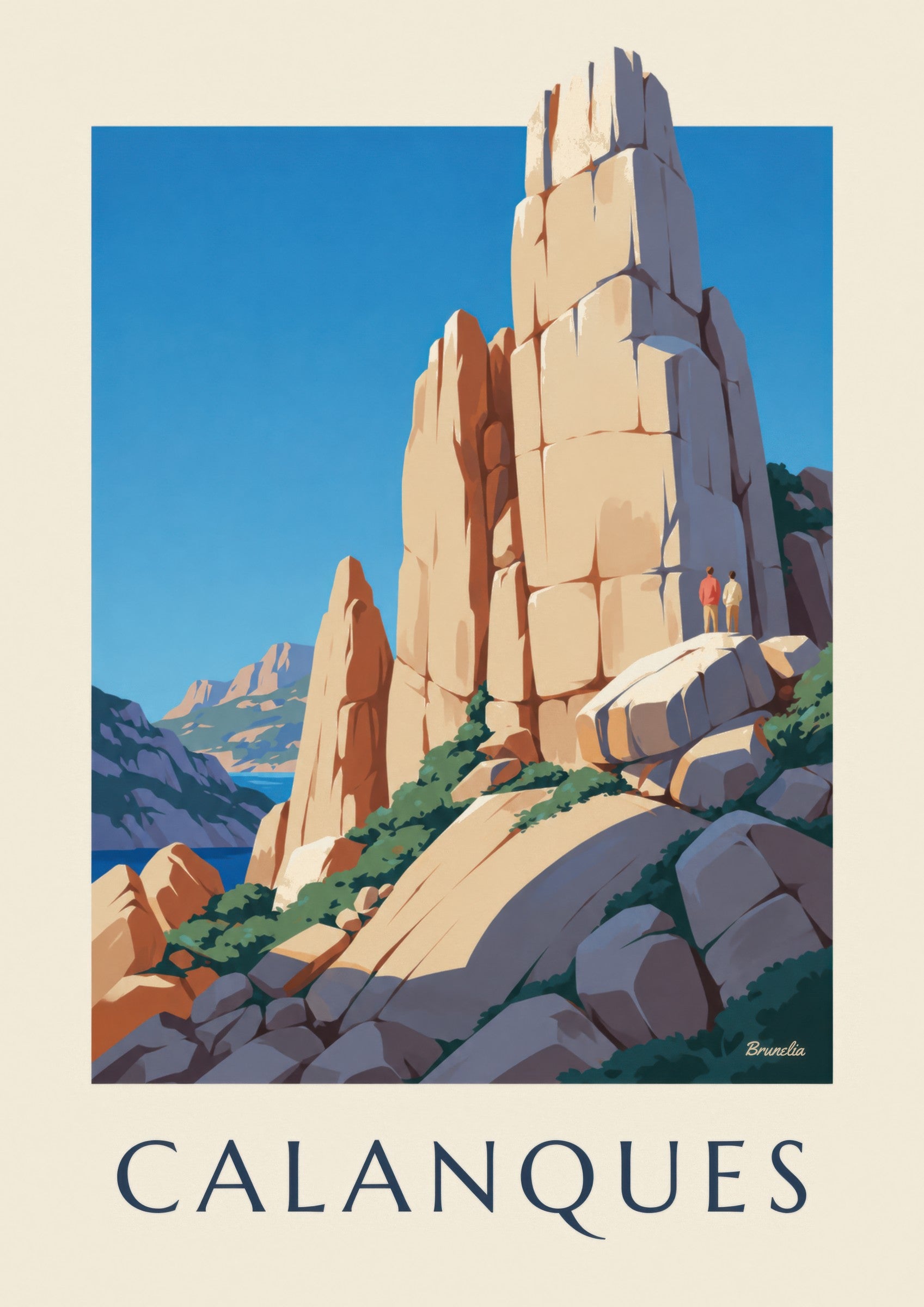 Affiche Grande Candelle, calanques de Sugiton: Detail in Nahaufnahme