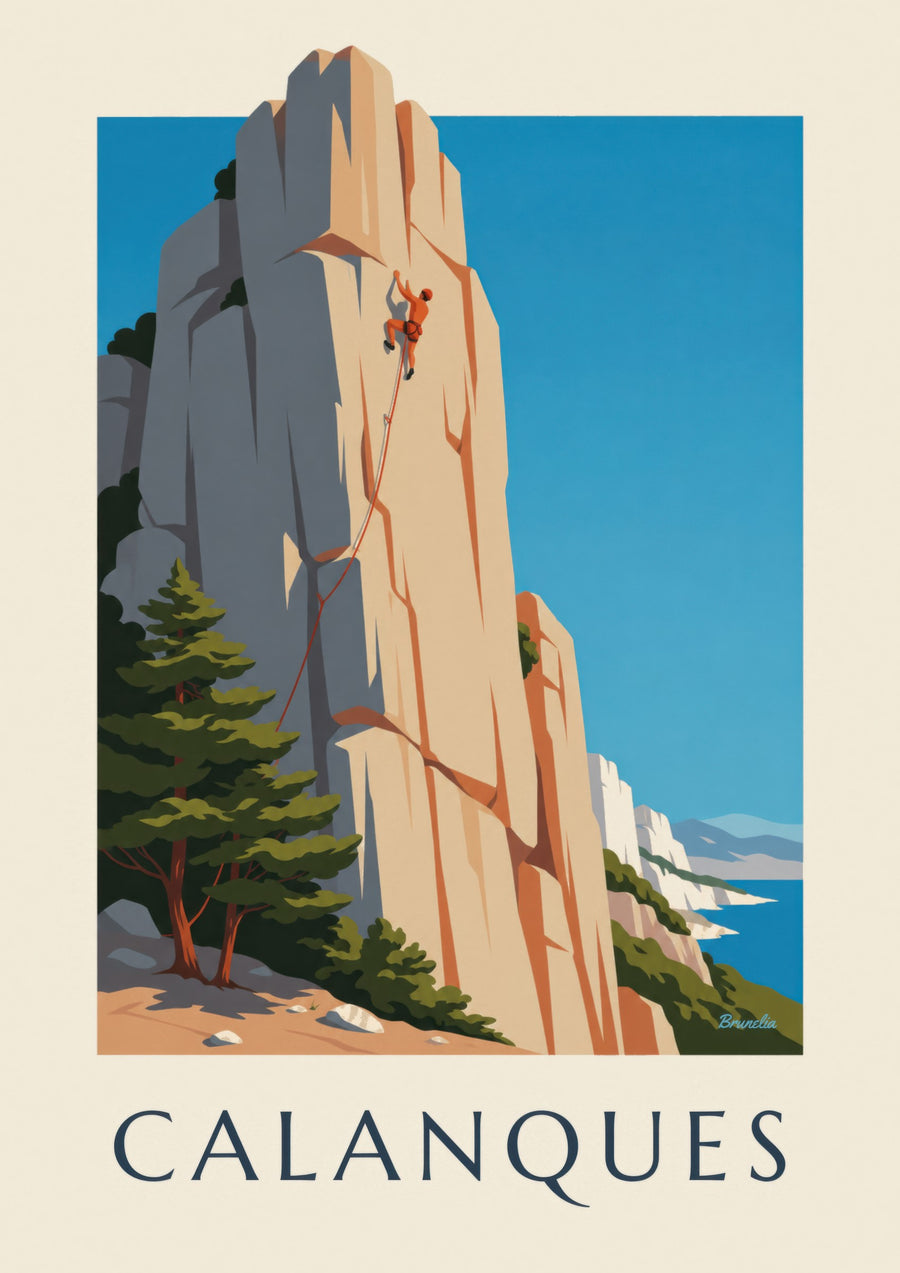 Kletterposter für die Calanques bei Marseille | Brunelia