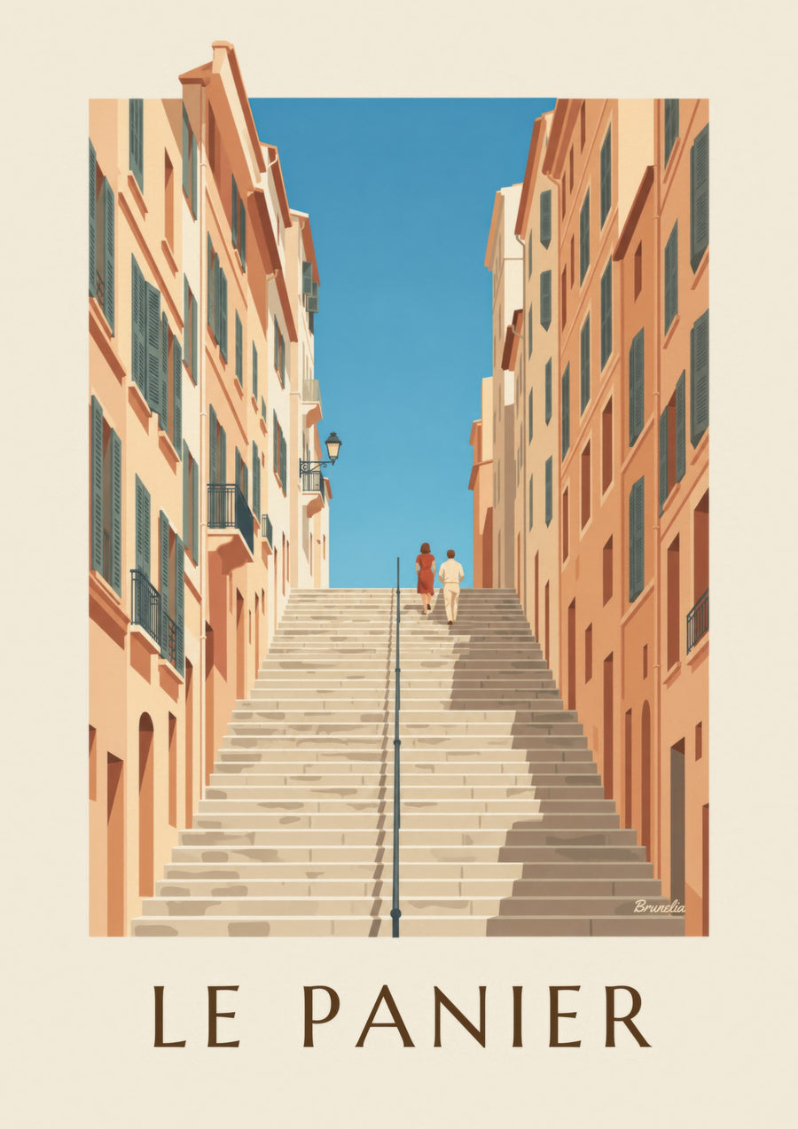 Affiche escaliers de la Montée des Accoules