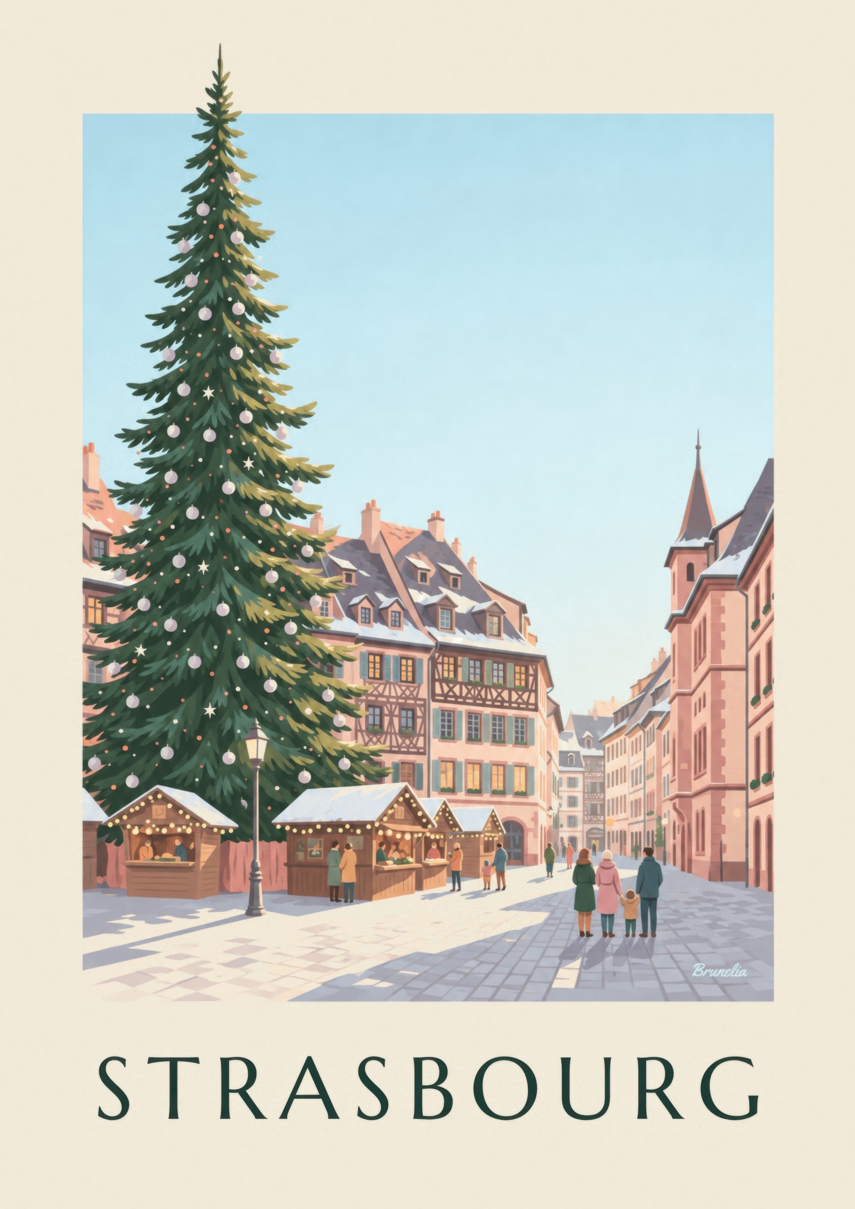 Poster Weihnachtsmarkt in Strasbourg: Detail in Nahaufnahme