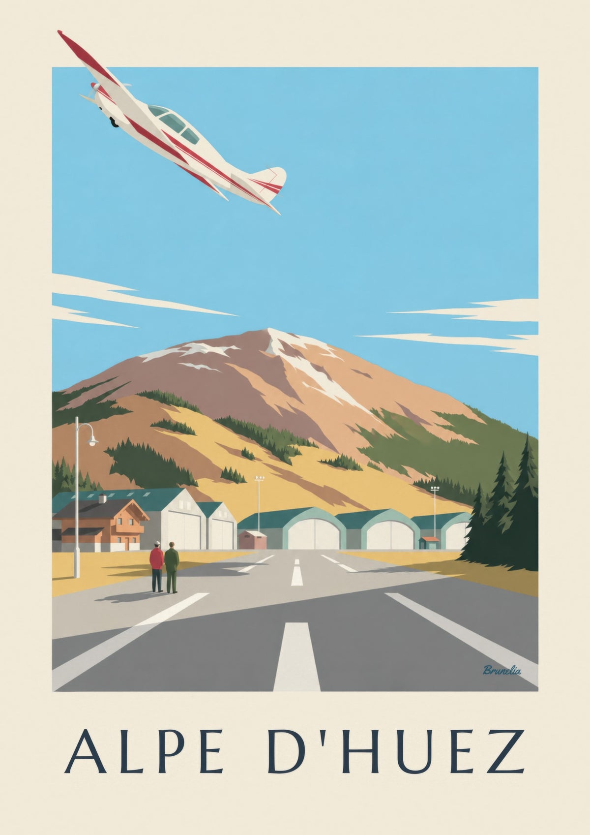 Poster Flugplatz Alpe d’Huez