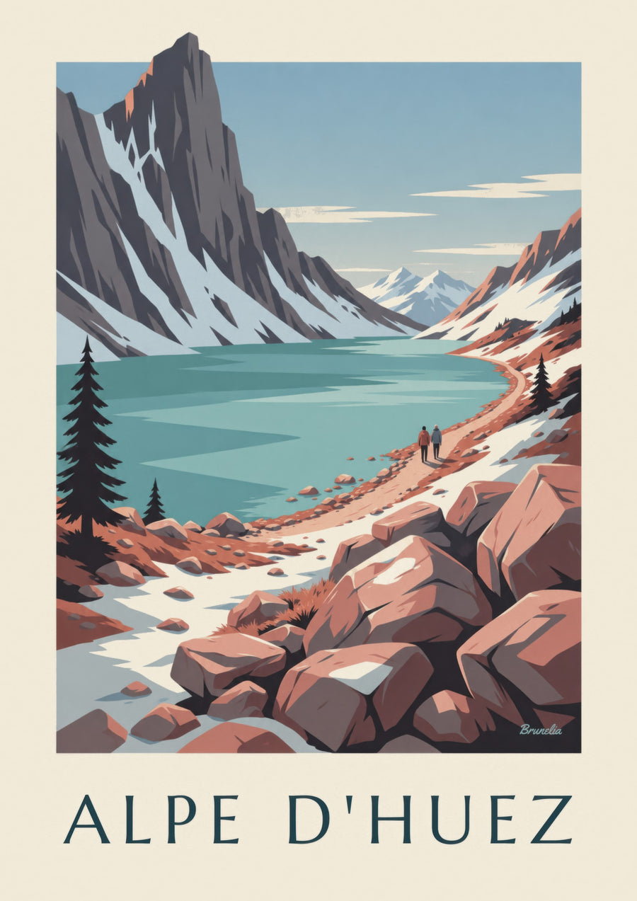 Poster Lac Blanc in den Grandes Rousses
