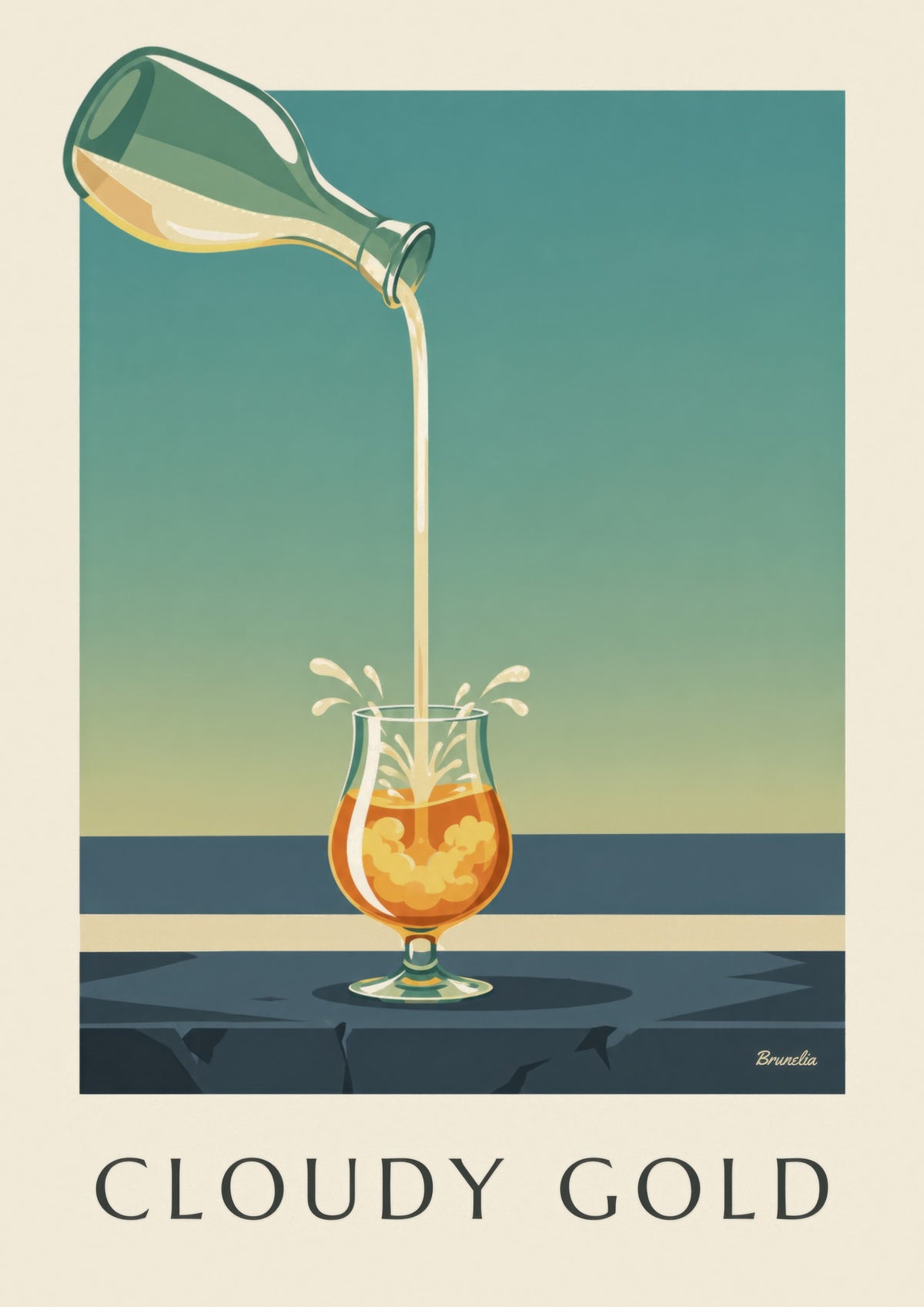 Affiche pastis et eau fraîche