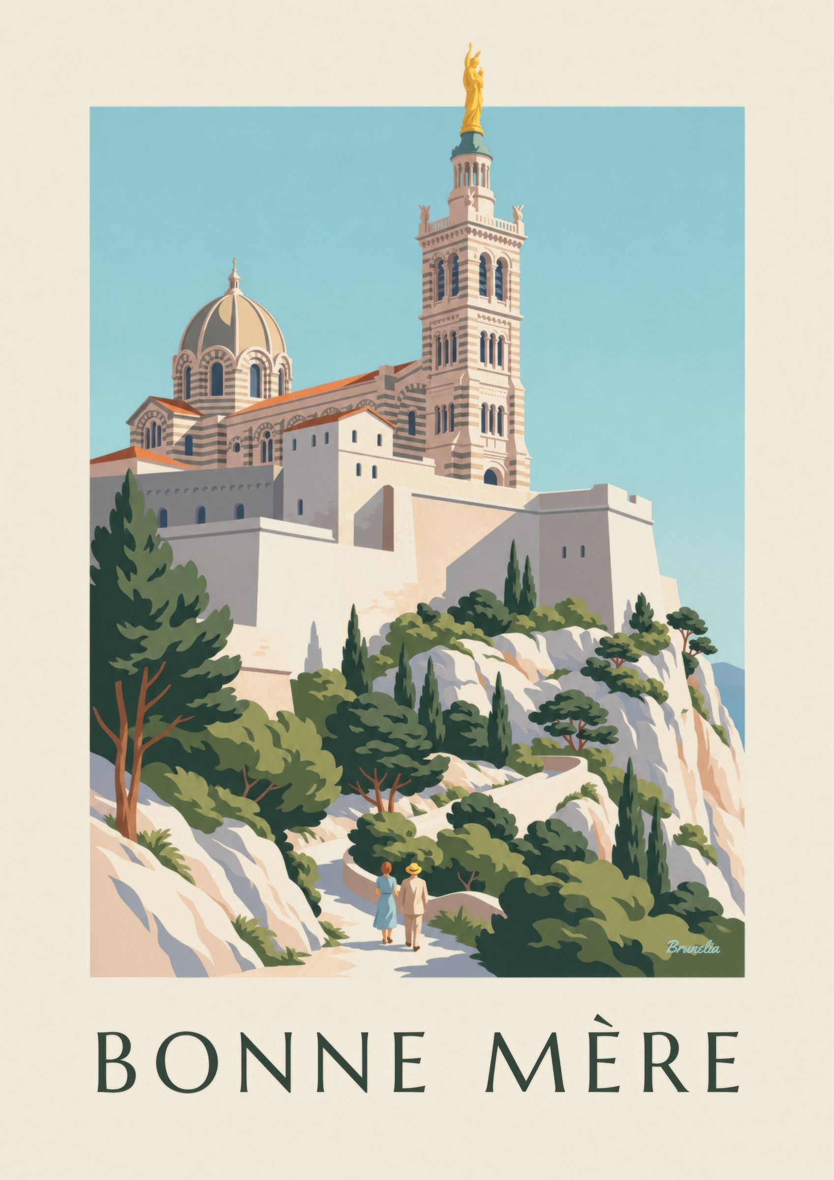 Affiche basilique Notre-Dame-de-la-Garde: Detail in Nahaufnahme