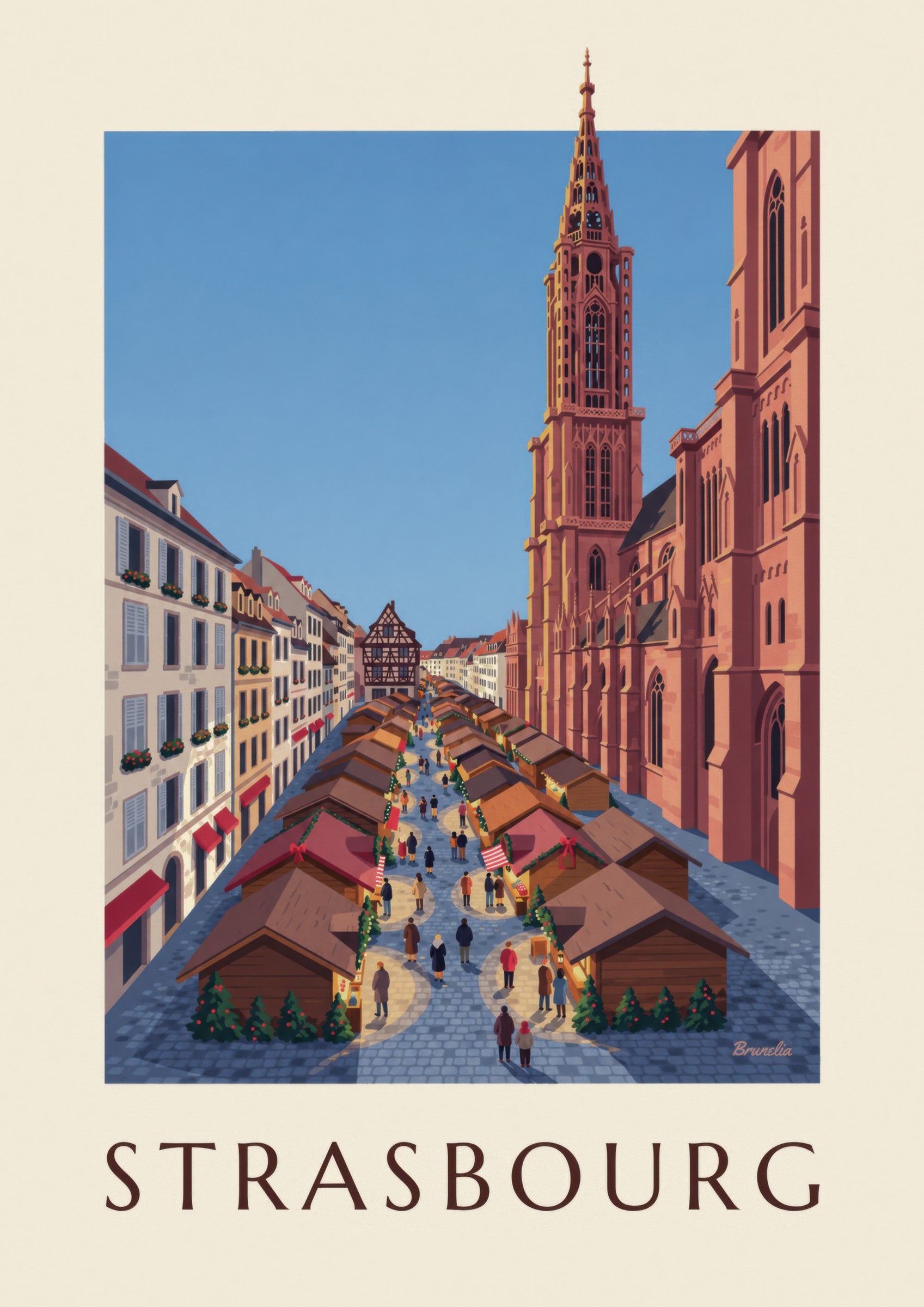 Poster Weihnachtsmarkt in Strasbourg: Detail in Nahaufnahme