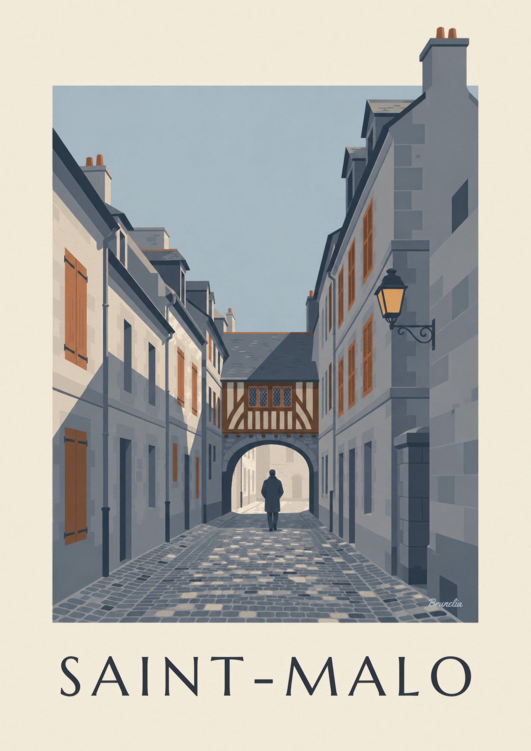 Affiche ruelle de Saint-Malo intra-muros: Detail in Nahaufnahme