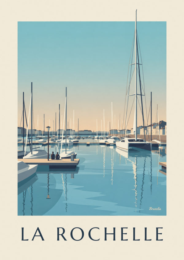 Poster vom Yachthafen Port des Minimes in La Rochelle