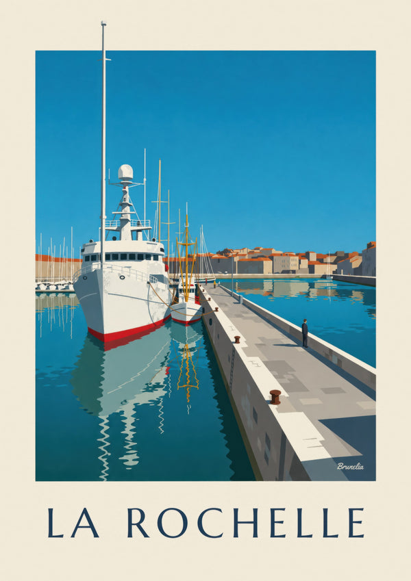 Poster vom Bassin des Chalutiers in La Rochelle