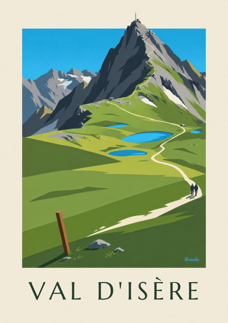 Affiche Val d’Isère, alpages et lacs d’altitude