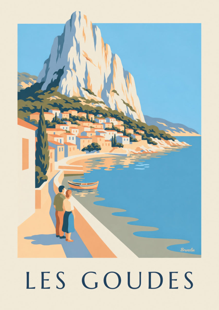 Affiche Les Goudes vue de la mer