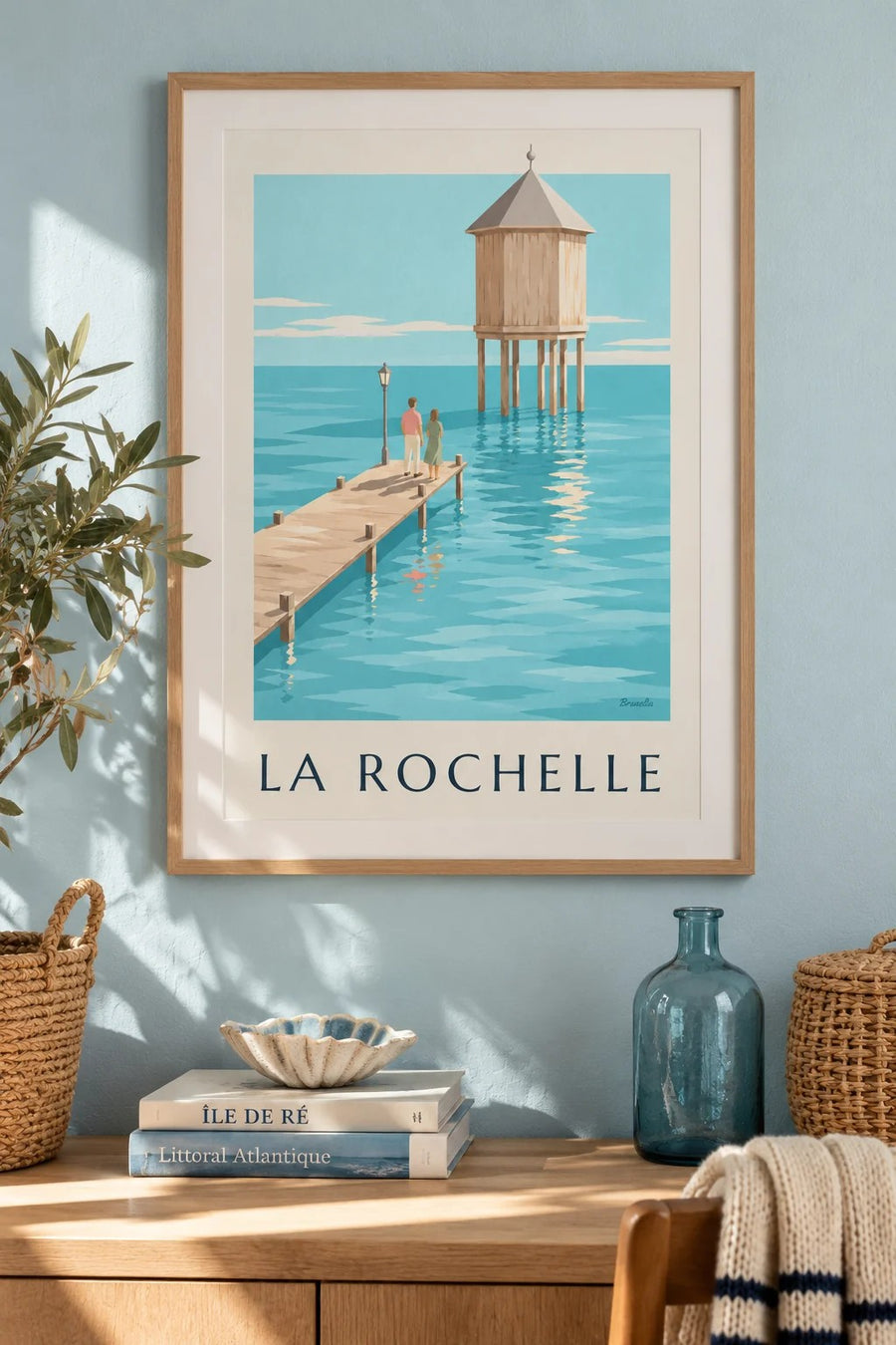 Poster Leuchtturm du Bout du Monde in La Rochelle : gerahmt an der Wand