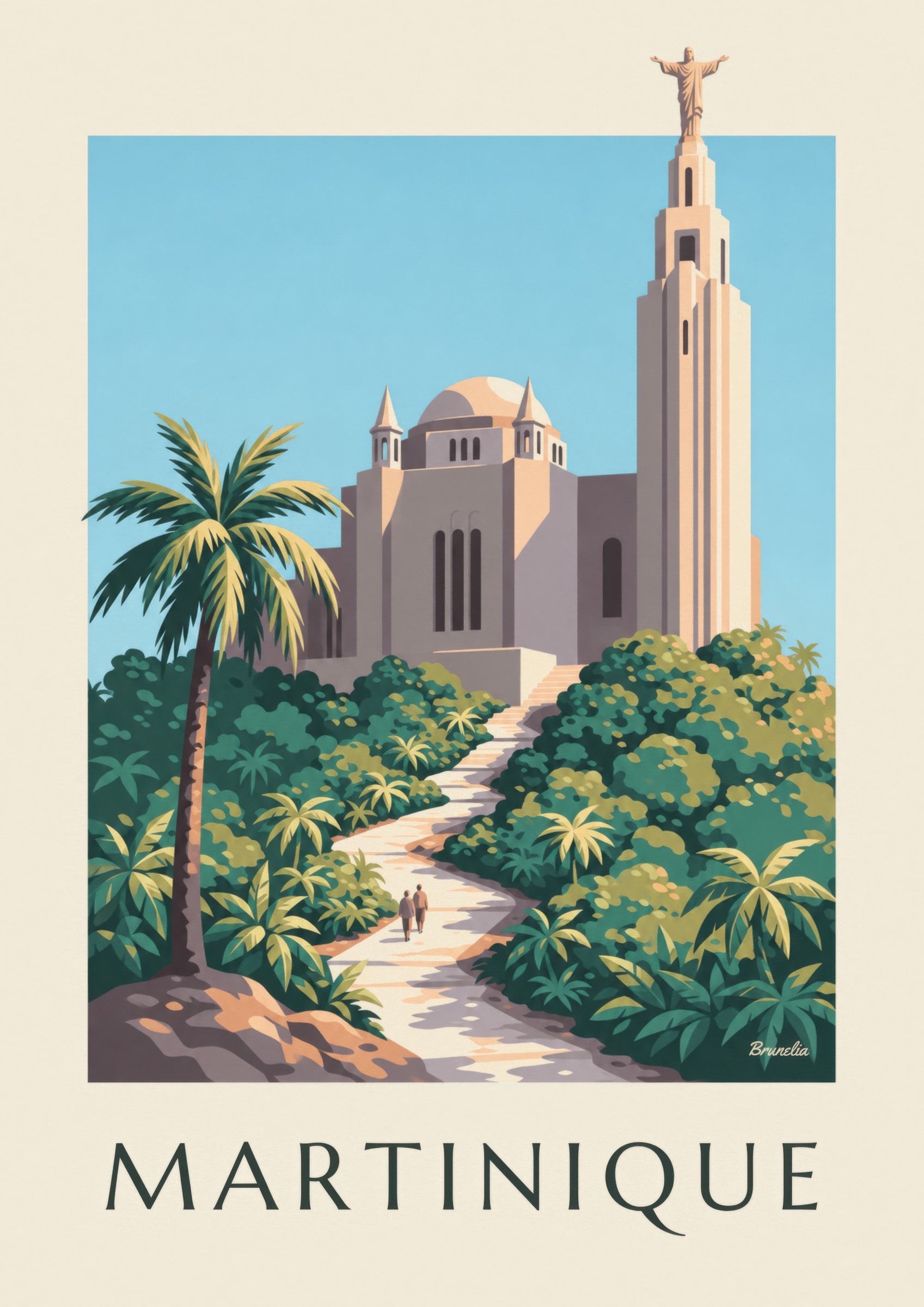Poster Martinique, Herz-Jesu-Kirche von Balata: Detail in Nahaufnahme