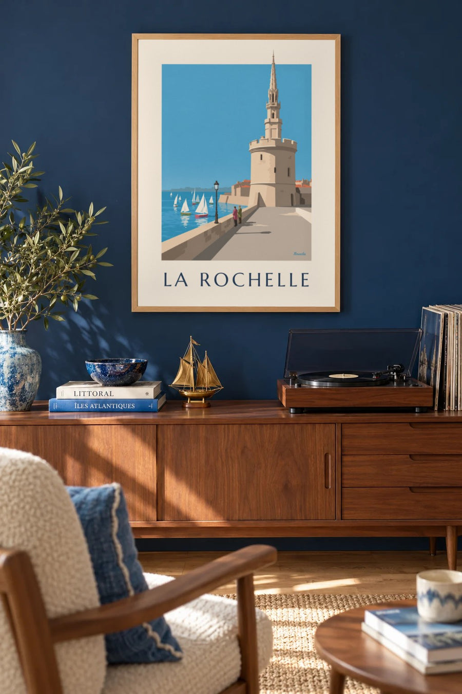 Poster Tour de la Lanterne in La Rochelle : gerahmt an der Wand