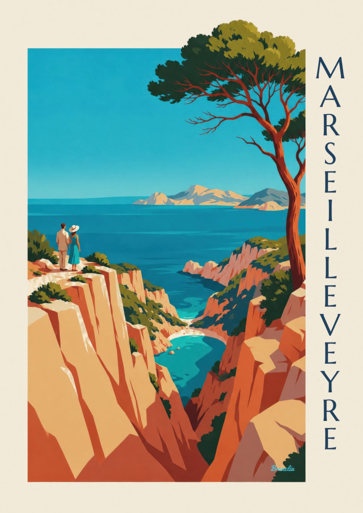 Poster der Calanque von Marseilleveyre und der Riou-Inseln