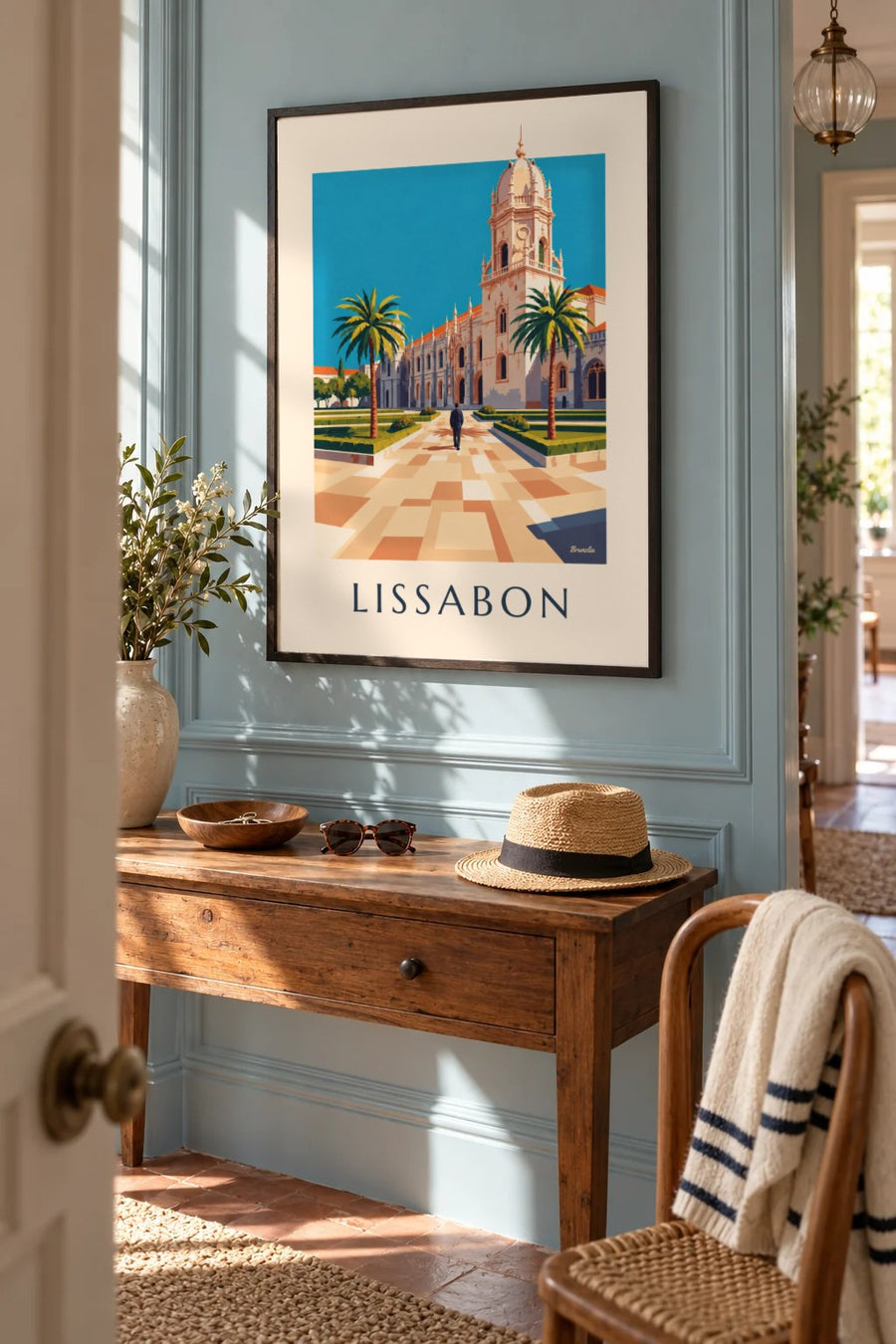 Poster Hieronymus-Kloster in Belém, Lissabon: gerahmt an der Wand
