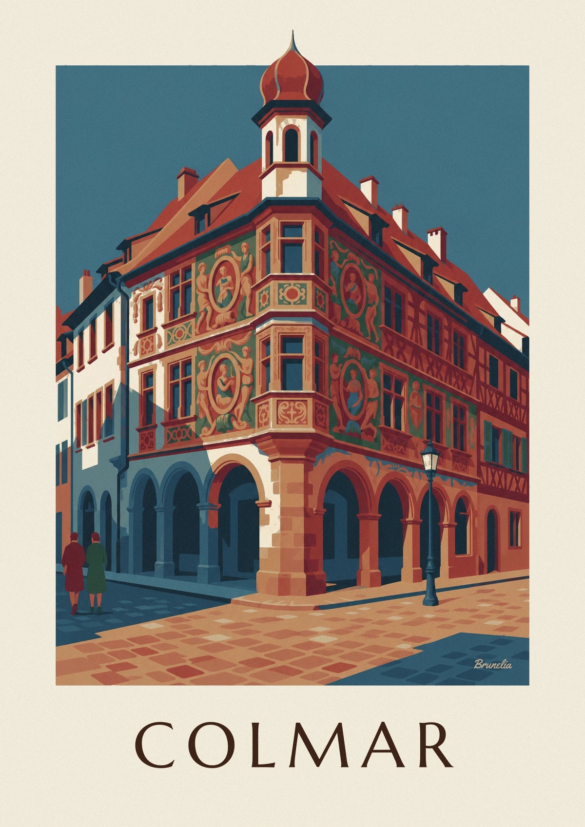 Colmar Maison Pfister and carved wooden gallery poster