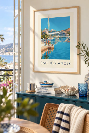 Poster Marina Baie des Anges in Villeneuve-Loubet: gerahmt an der Wand