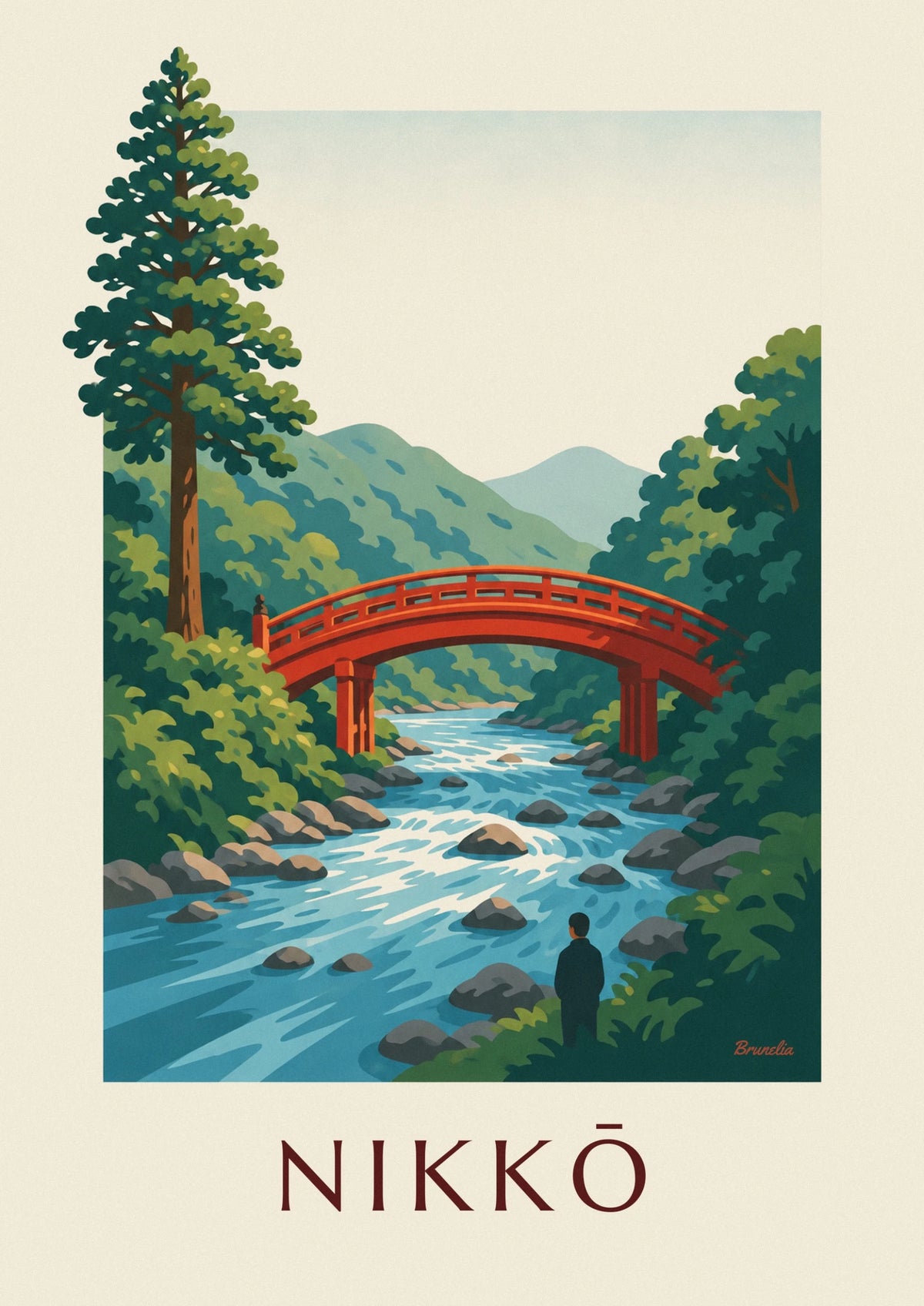 Nikkō Shinkyō Bridge over the Daiya River poster