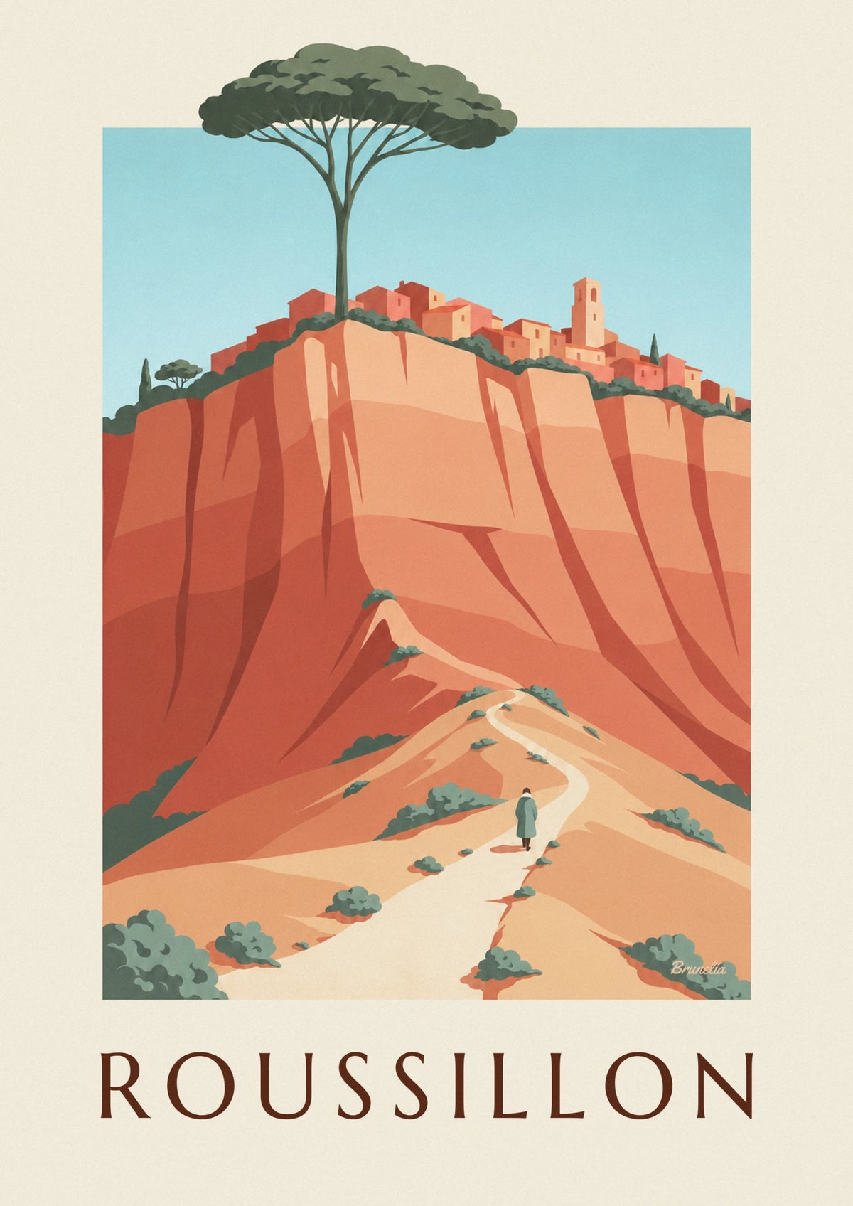 Roussillon ocher cliffs in Provence poster