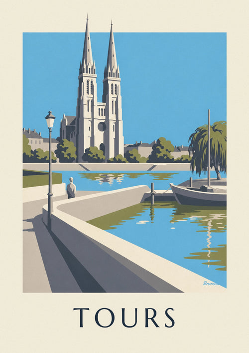 Poster of Tours Cathedral and the banks of the Loire: the full poster
